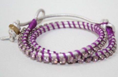 silver leather wrap bracelet 3