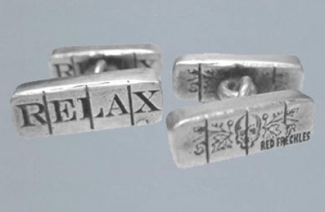 Xanax Pill Cuff Links In Sterling Silver